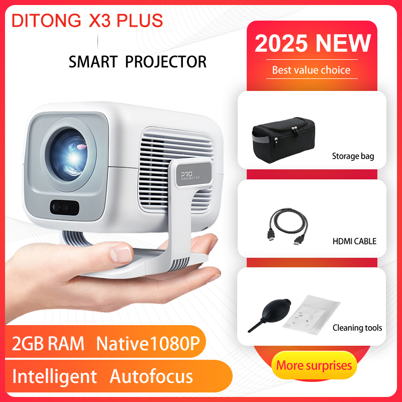 Home Cinema Focal - Projektor DITONG X3 Plus HD, natywna