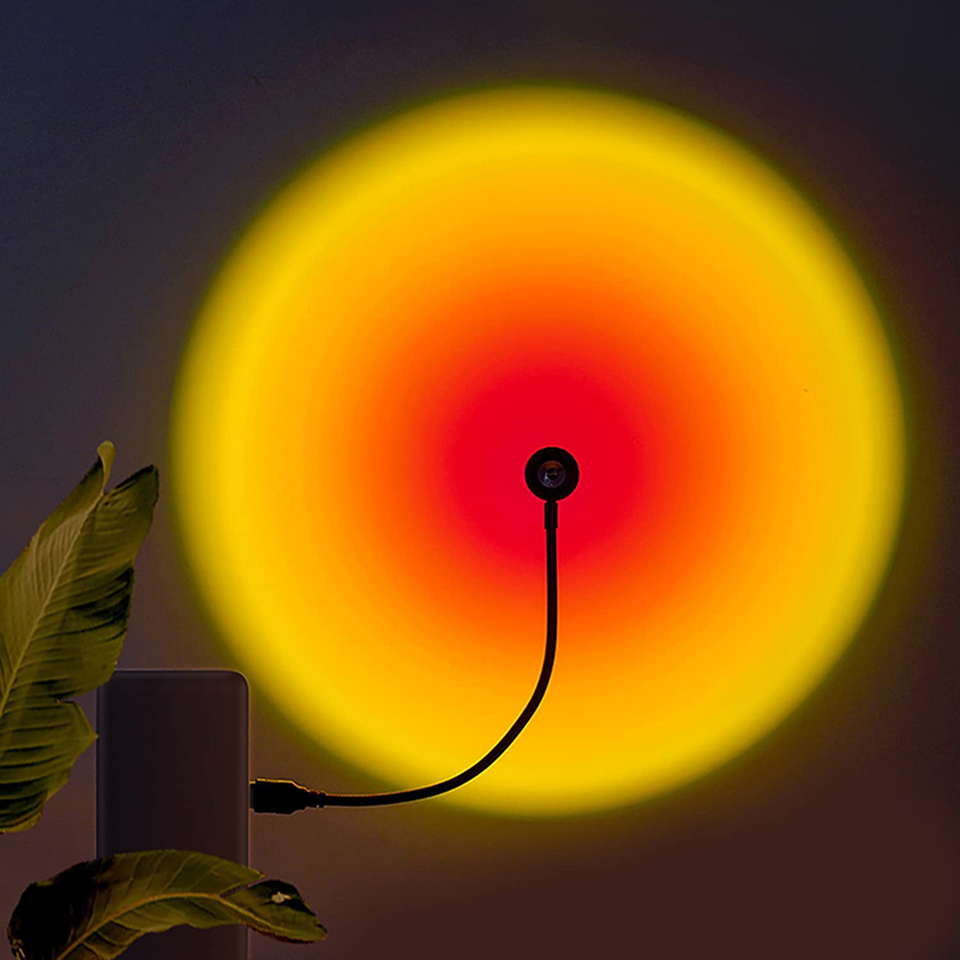 Home Cinema Led Projector - 1x USB Sunset Lamp LED Rainbow