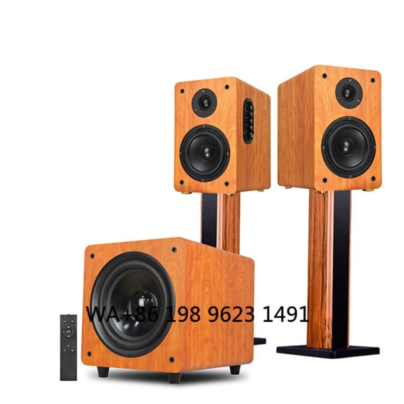 Home Cinema Usa - 8-calowy 150W RMS Drewniany Aktywny Subwoofer