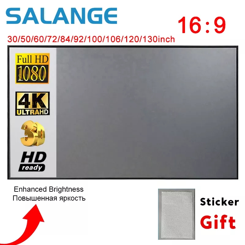Home Cinema Led Projector - Ekran projektora Salange, 60 100 120