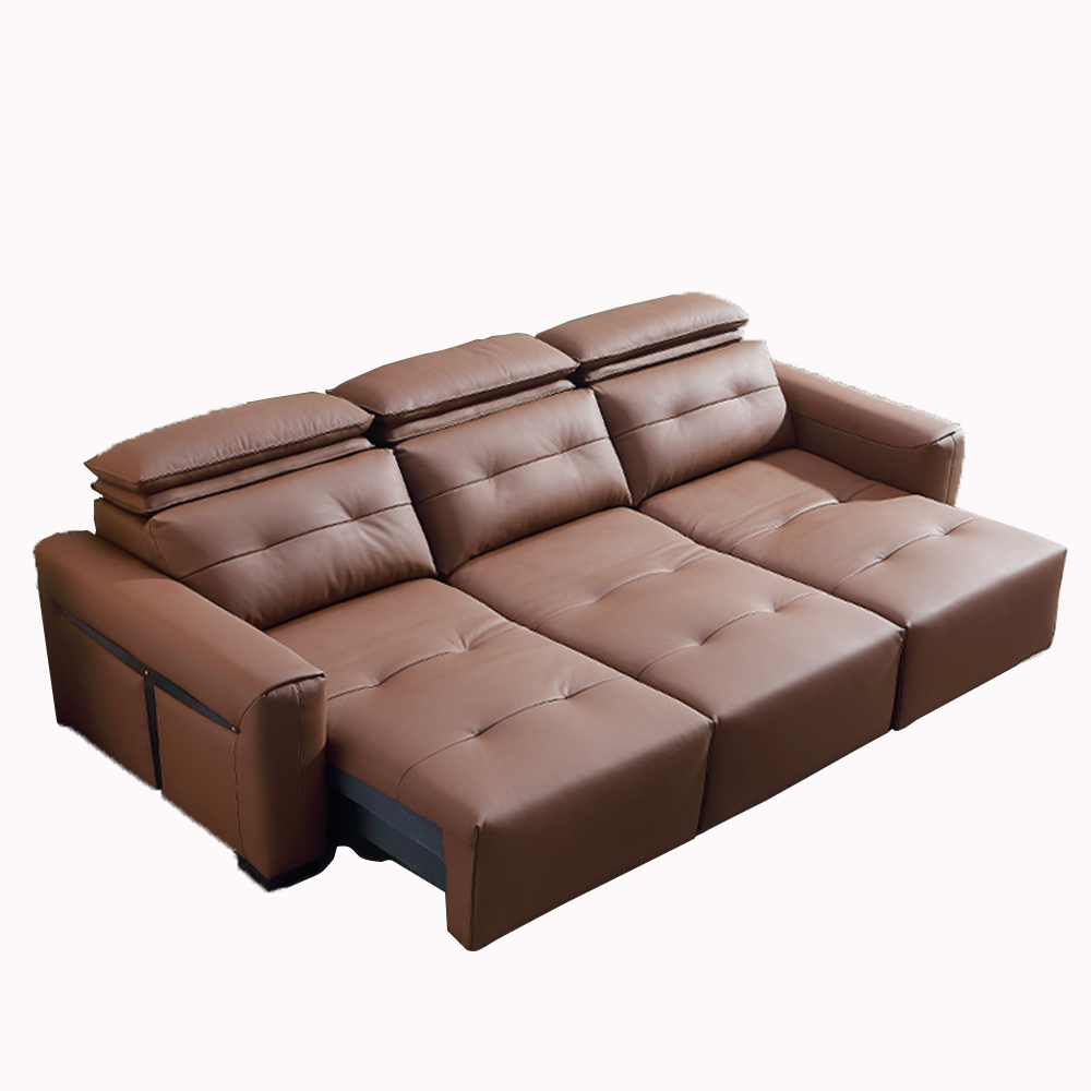 Home Cinema Furniture - Elektryczna rozkładana sofa z prawdziwej skóry