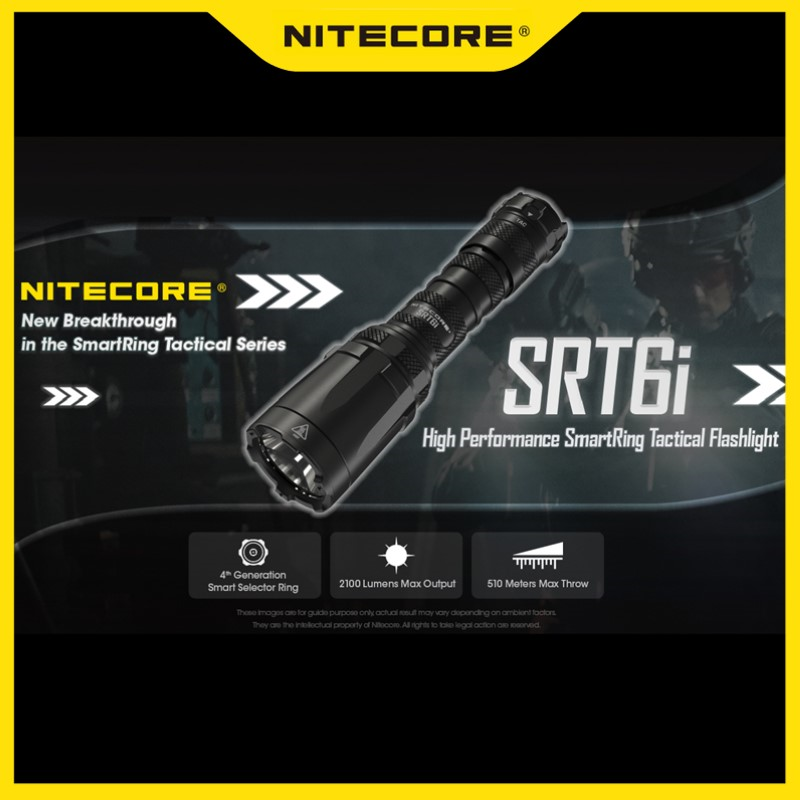 Home Cinema Imax - NITECORE SRT6i Akumulatorowa taktyczna latarka obsługiwana