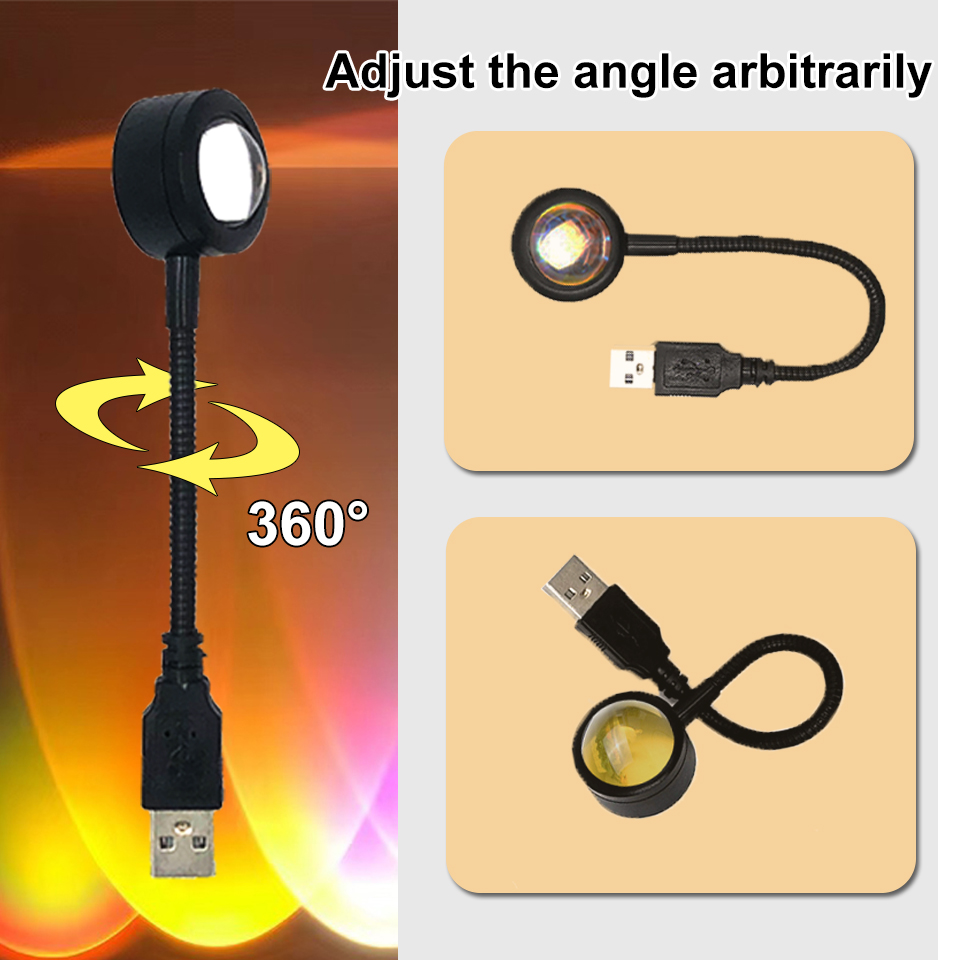 1x USB Sunset Lamp LED Rainbow – Home Cinema Led Projector recenzja i cena