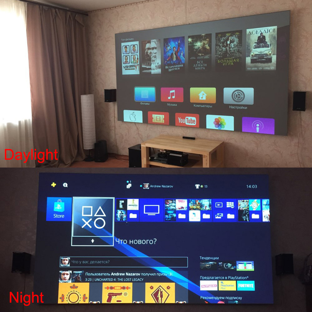 Ekran projektora Salange, 60 1 – Home Cinema Led Projector recenzja i cena